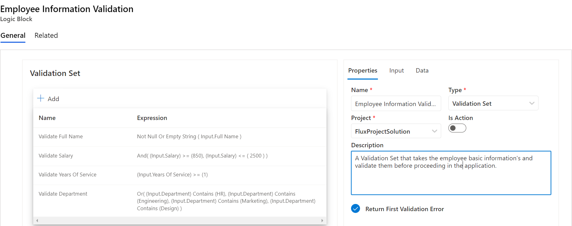 Employee Information Validation